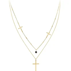 Collier Femme So Charm - B3091-DORE - Collier Croix Doré
