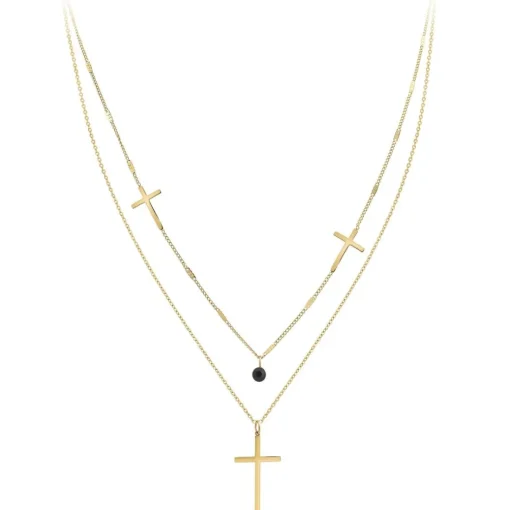 Collier Femme So Charm - B3091-DORE - Collier Croix Doré