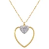 Collier Femme So Charm - B3408-DORE-BLANC - Collier Coeur Doré