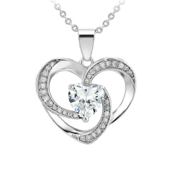 Collier Femme So Charm - B3053-ARGENT - Collier Coeur Argenté