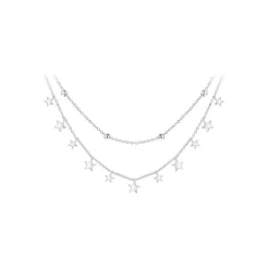 Collier Femme So Charm - B2263-ARGENT+B2370-ARGENT - Collier Mode Argenté