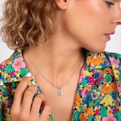 Collier Femme So Charm - BD3169-ARGENT-DIAMANT - Collier Cadenas Argenté