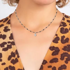 Collier Femme So Charm - BD2380-NOIR-DIAMANT - Collier Mode Argenté