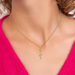 Collier Femme So Charm - BD1549-COLLIER-DORE-DIAMANT-BLANC - Collier Mode Doré