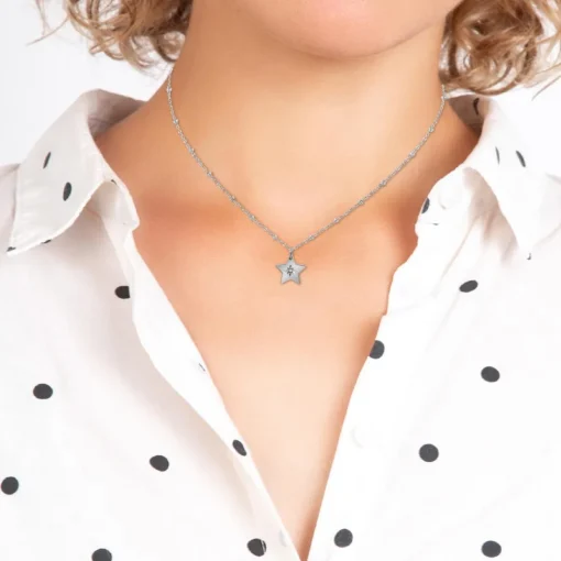 Collier Femme So Charm - BD4098-ARGENT - Collier Étoile Argenté