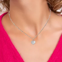Collier Femme So Charm - BD4097-ARGENT - Collier Coeur Argenté