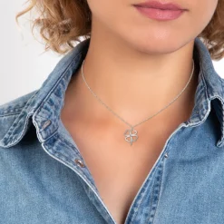 Collier Femme So Charm - BD4096-ARGENT - Collier Trèfle Argenté
