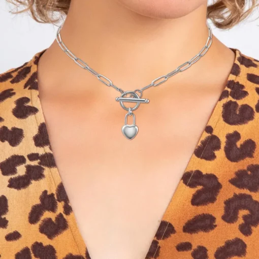 Collier Femme So Charm - B3229-ARGENT - Collier Coeur Argenté