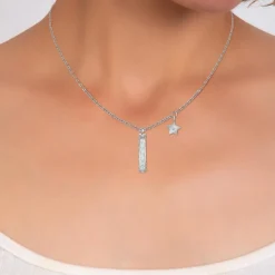 Collier Femme So Charm - BD2687-ARGENT-DIAMANT - Collier Mode Argenté