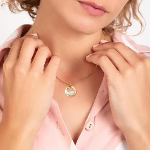 Collier Femme So Charm - BS1362-DORE-CRYS - Collier Mode Doré