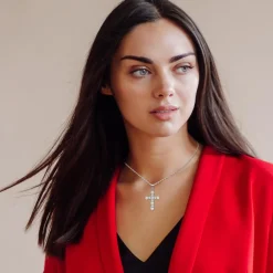 Collier Femme So Charm - B4202-ARGENT - Collier Croix Argenté