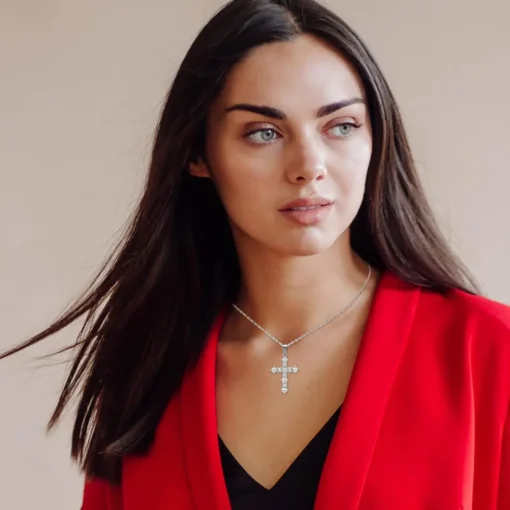 Collier Femme So Charm - B4202-ARGENT - Collier Croix Argenté