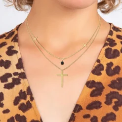 Collier Femme So Charm - B3091-DORE - Collier Croix Doré