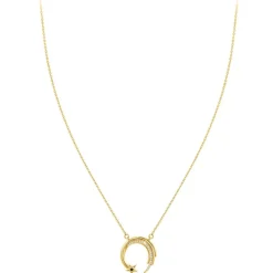 Collier Femme So Charm - BD3301-DORE-DIAMANT-NOIR - Collier Mode Doré