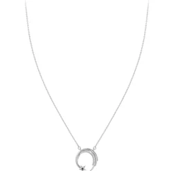 Collier Femme So Charm - BD3301-ARGENT-DIAMANT-NOIR - Collier Mode Argenté