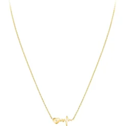 Collier Femme So Charm - BD2757-COLLIER-DORE-DIAMANT-BLANC - Collier Coeur Doré