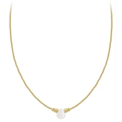 Collier Femme So Charm - B4179-BLANC - Collier Mode Doré