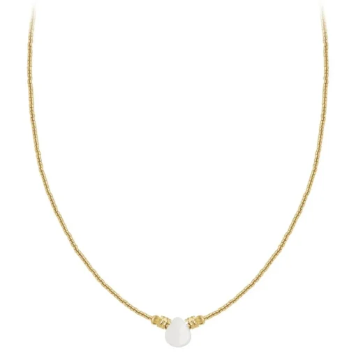 Collier Femme So Charm - B4179-BLANC - Collier Mode Doré