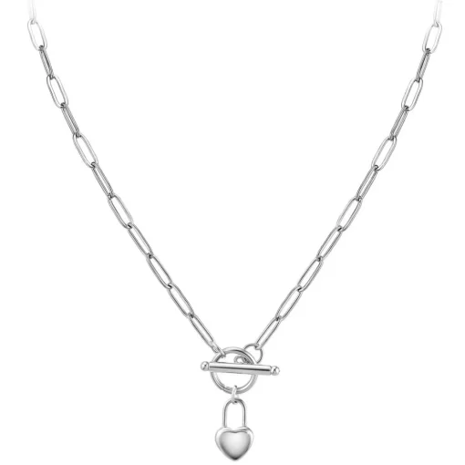 Collier Femme So Charm - B3229-ARGENT - Collier Coeur Argenté