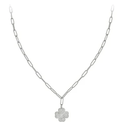 Collier Femme So Charm - B3201-ARGENT - Collier Trèfle Argenté
