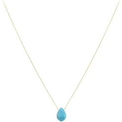 Collier Femme So Charm - B2498-TURQUOISE - Collier Mode Doré