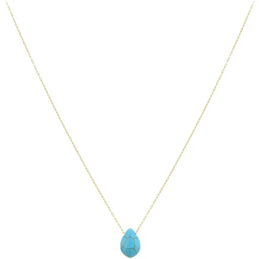 Collier Femme So Charm - B2498-TURQUOISE - Collier Mode Doré