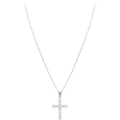 Collier Femme So Charm - B4202-ARGENT - Collier Croix Argenté