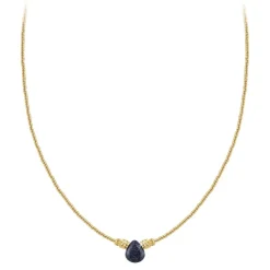 Collier Femme So Charm - B4179-BLEU - Collier Mode Doré
