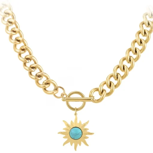 Collier Femme So Charm - B3180-DORE+B3383-DORE-TURQUOISE Doré
