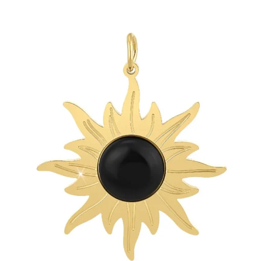 Collier Femme So Charm - B3180-DORE+B3383-DORE-ONYX Doré