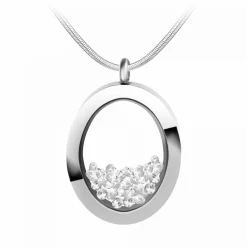 Collier femme So Charm - B1522-CRYS Acier Argent