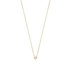 Collier Femme solitaire plaqué or 40cm Maison de la Bijouterie UWZ4W040