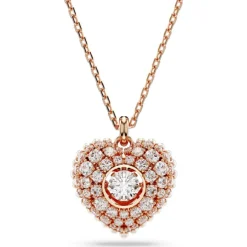 Collier Femme Swarovski Hyperbola Heart Wh - 5680402 rose,doré