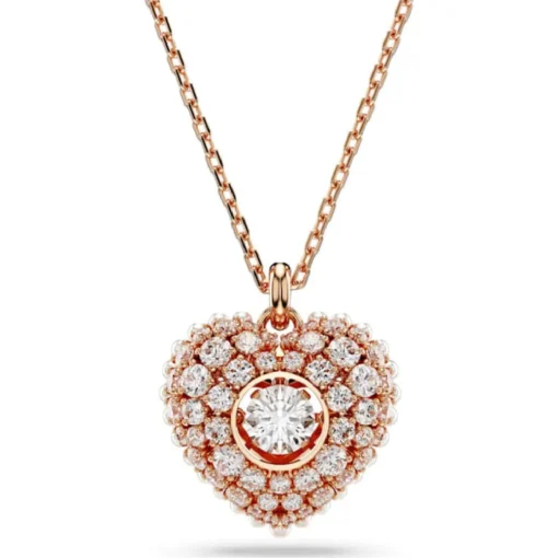Collier Femme Swarovski Hyperbola Heart Wh - 5680402 rose,doré