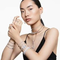 Collier Femme Swarovski Hyperbola L - 5679438 blanc,argent