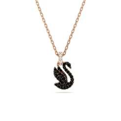 Collier Femme Swarovski Swan - 5678046 noir,doré rose