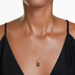 Collier Femme Swarovski Swan - 5678046 noir,doré rose