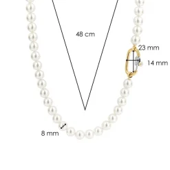 Collier Femme Ti Sento 3967PW-48 - Argent, plaqué or