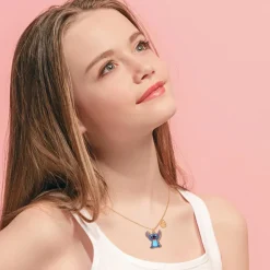 Collier Fille Disney - Stitch & Breloque Doré