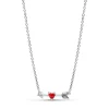 Collier Flèche & Cœur en Verre de Murano