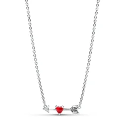 Collier Flèche & Cœur en Verre de Murano