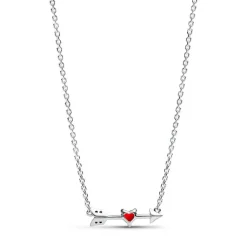 Collier Flèche & Cœur en Verre de Murano