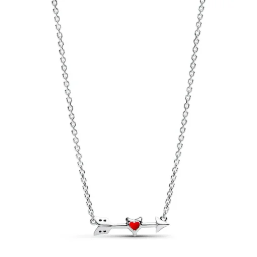 Collier Flèche & Cœur en Verre de Murano