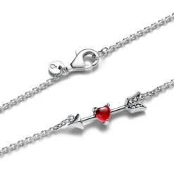 Collier Flèche & Cœur en Verre de Murano