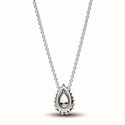Collier Halo Poire Scintillant