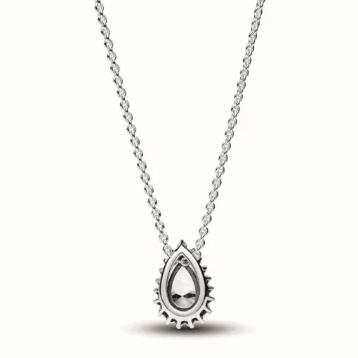 Collier Halo Poire Scintillant