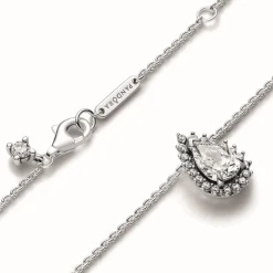 Collier Halo Poire Scintillant
