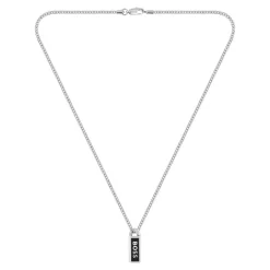Collier Homme Boss Bijoux Kassy Emblem - 1580677 Acier Argent