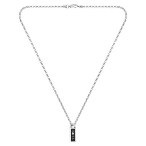 Collier Homme Boss Bijoux Kassy Emblem - 1580677 Acier Argent