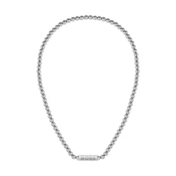 Collier Homme Boss Bijoux Sphere Metal - 1580656 Acier Argent
